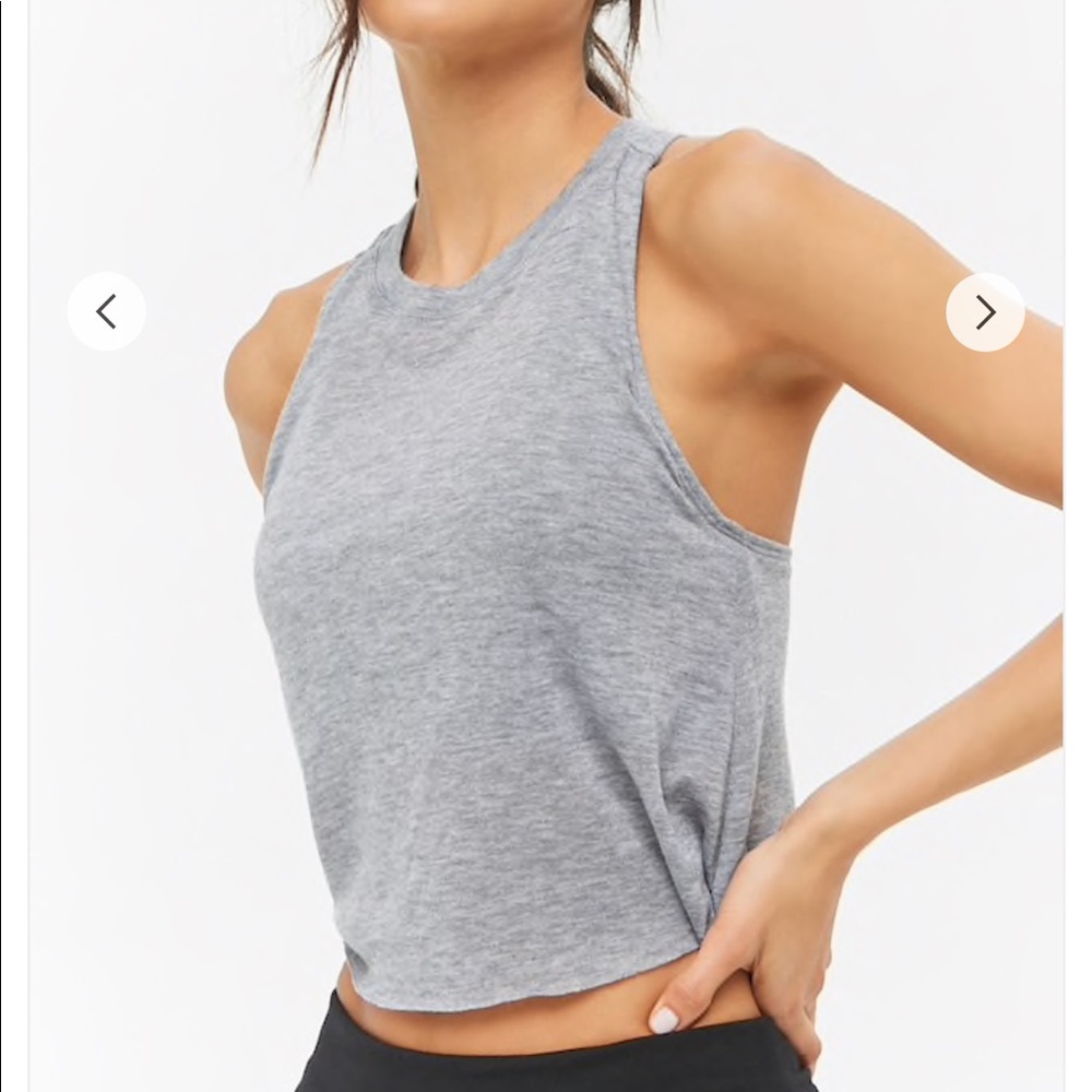 Forever 21 Activewear Sheer Heathered Tank Top